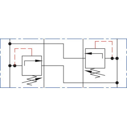 Slėgio ribojimo vožtuvas NG6 A ↔ B KRMRF03D3