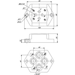 03 Apatinės plokštės apatinė anga 3/8" NW6L