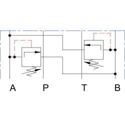 Slėgio ribojimo vožtuvas NG10 A ↔ B KRMRF05D3