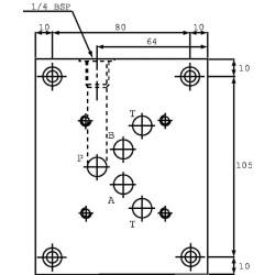 Pagrindo plokštės šoninis prievadas A-B / P-T ES5B12LLY
