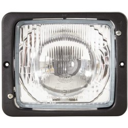 Case - IH 323 1AA004109001 Halogeninis priekinis žibintas, stačiakampis, 12/24V, skaidrus, užsukamas, 173x99x144mm, Hella
