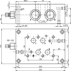 Pagrindo plokštė 1 1/4" apačioje/šone NG2 ES8A114PL