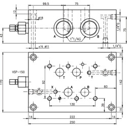 Pagrindo plokštė 1 1/4" apačioje/šone NG2 ES8A114PL