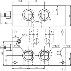 Pagrindo plokštė 1 1/4" apačioje/šone NG2 ES8A114PL