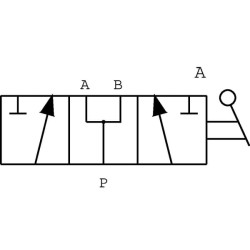 Trijų pakopų vožtuvo T formos kištukas, 3/8" DH053A