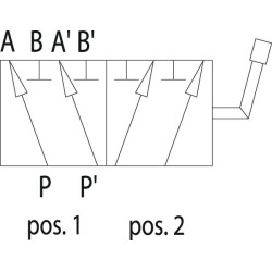 Perjungimo vožtuvas, 6 padėčių, 3/8 C056V0930