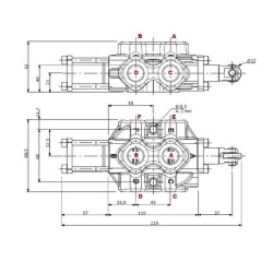 DFC100/6B 6 padėčių vožtuvo kumštelinis valdymas DFC1006BSLP
