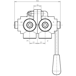 6 pakopų L formos vožtuvas, 3/8" DH056B