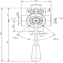 6 pakopų L formos vožtuvas, 3/8" DH056B