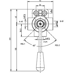6 pakopų L formos vožtuvas, 3/8" DH056B