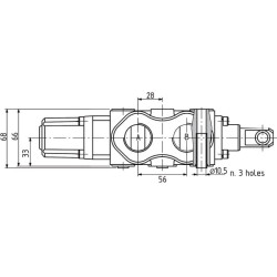 Trijų padėčių valdymo vožtuvas DF25/3A-12L DF253001