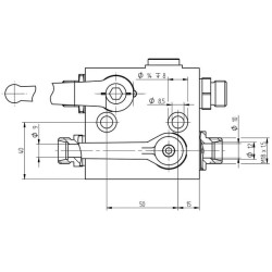 Trijų taškų prikabinimo priekinis vožtuvas C000FTV