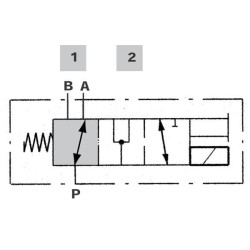 Vožtuvas DFE10 3/2, 12 Vdc 1/2 DFE103001L