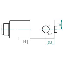 Valdymo vožtuvas 3/2-3/4-24 VDC 3224AK10063