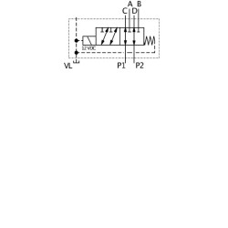 Valdymo vožtuvas 6/2 12V flanšo formos sriegis 6212AK10140FL