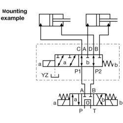 Valdymo vožtuvas 6/2-1/2-12VDC 6KVH1012G