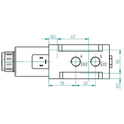 Trišakis vožtuvas 6/2-1/2-12 VDC 6212AK10141