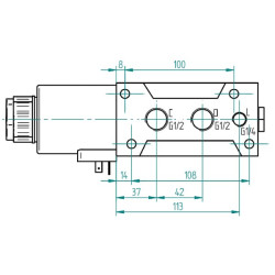 Trišakis vožtuvas 6/2-1/2-12 VDC 6212AK10141