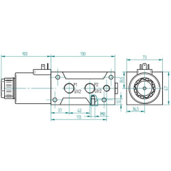 Trišakis vožtuvas 6/2-1/2-12 VDC 6212AK10141