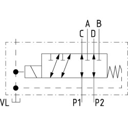 Trišakis vožtuvas 6/2-1/2-12 VDC 6212AK10141