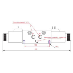 8/3 vožtuvas 24 Vdc su apsauginiu vožtuvu E8312PV24V