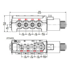 Vožtuvas DFE110 12/2, 12 V nuolatinės srovės 1/2 DFE110001