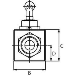 Rutulinis vožtuvas 1/2" BSP + tvirtinimas KHR08B