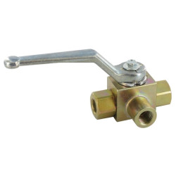 Rutulinis vožtuvas, 3 padėčių, 1/4 T formos, KH3KSR04T