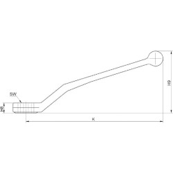 Rutulinio vožtuvo KH909B rankena