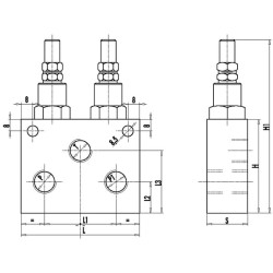 Dvigubas perpildymo vožtuvas VMPD, G1/2" C056V0734