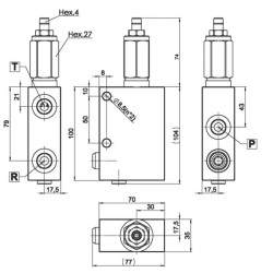 Redukcinis vožtuvas 3/8 rankinis ratas FPRPUD05003