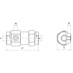 Atbulinis vožtuvas su pavara VBPSL, G1/2" C056V0203