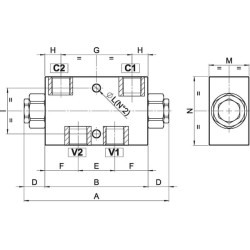Įmontuotas atbulinis vožtuvas 3/8 B FPD05DF