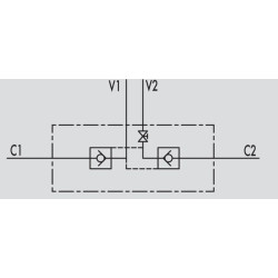 Dvigubo srauto valdymo vožtuvas VBPDE su uždarymo vožtuvu, G3/8" - 12L C056V0134