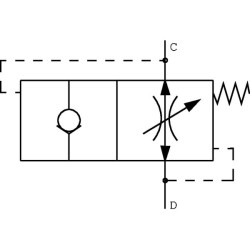 Žarnos trūkimo vožtuvas F-08-S-90L/min 3/8 HBV05004