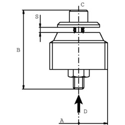 Žarnos trūkimo vožtuvas F-08-S-90L/min 3/8 HBV05004