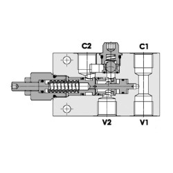 Viengubas išlyginamasis vožtuvas FPOE70S12PA20B