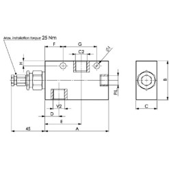 Viengubas išlyginamasis vožtuvas FPO50SX38L20