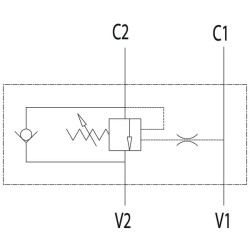Srauto reguliavimo ir atbulinis vožtuvas VBCD SE A, G3/4" C056V0419