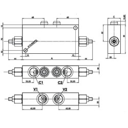 Dvigubas 3/4" priešsvyris vožtuvas FPOE120D34LA20B
