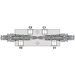 Dvigubas balansinis vožtuvas 3/8" FPO50D38L20