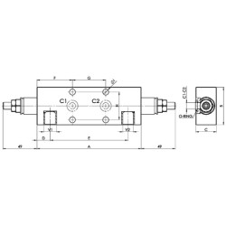 Balansinis vožtuvas 3/8 flanšas ir ventiliuojamas FPOB50D382F35