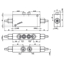 Dvigubas 1/2 colio priešbalansinis vožtuvas FPOE70D12LA20B