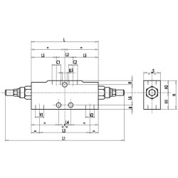 Dvigubas stabdžių ir atbulinis vožtuvas VBCD DE A, G1/2" C056V0432