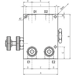 2 krypčių srauto reguliavimo vožtuvas DA VPR2BIRAB12V