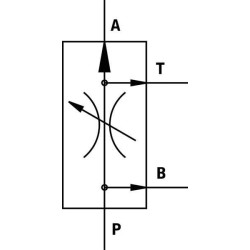 Srauto reguliavimo vožtuvas 3 padėčių 0-65l/min MTCA2VDM08