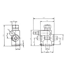 Srauto reguliavimo vožtuvas, 3 padėčių, 0–25 l/min., MTQA2VB