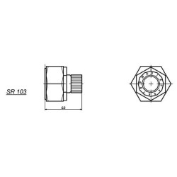 Trijų krypčių srauto reguliavimo vožtuvas SR102030024