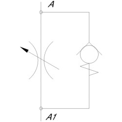 Droselio atbulinis vožtuvas M04-0,5-1/4 FPUN03001