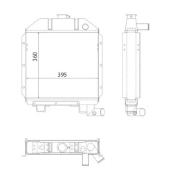 Case - IH 353 3131579R91N Radiatorius, tinkamas Case - IH